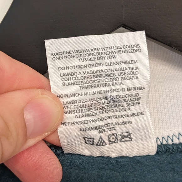 Vintage Jerzees Tag Quilted Stitched Cat Mockneck Cropped Sweatshirt Size Large - Picture 6 of 6